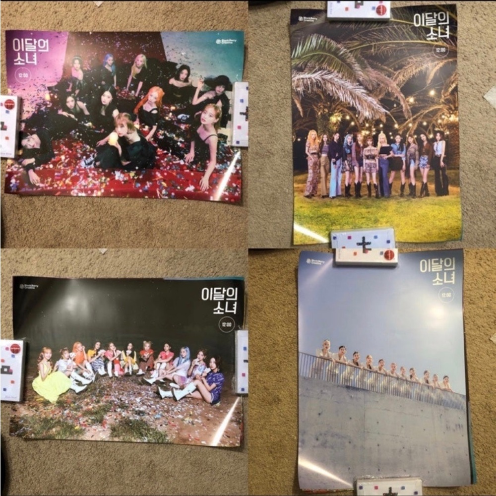 Loona 12:00 Why Not Midnight official kpop album poster set